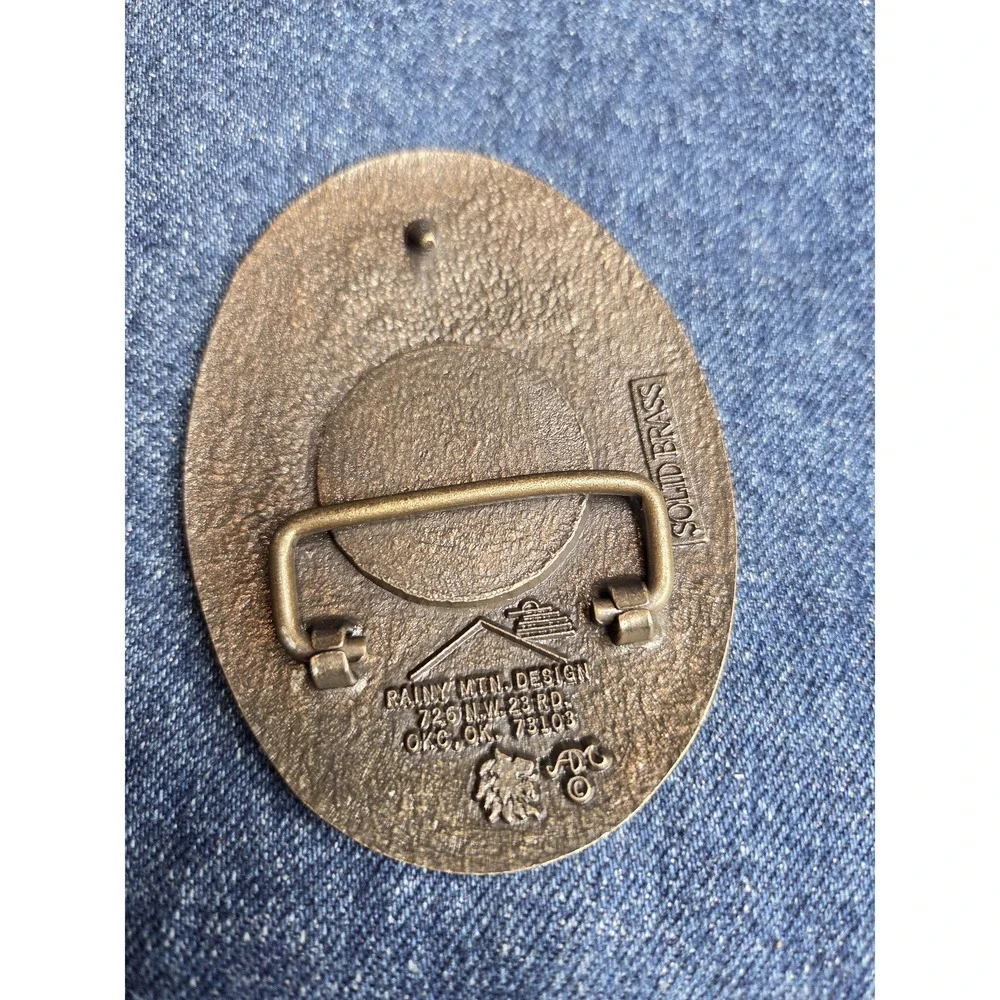 Vintage John Wayne American Coin Solid Brass Belt Buckle - Brand New